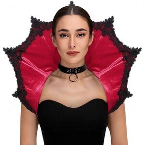 Neck Ruff Collar Victorian Ruffle Choker Velvet Gothic Victorian Vampire